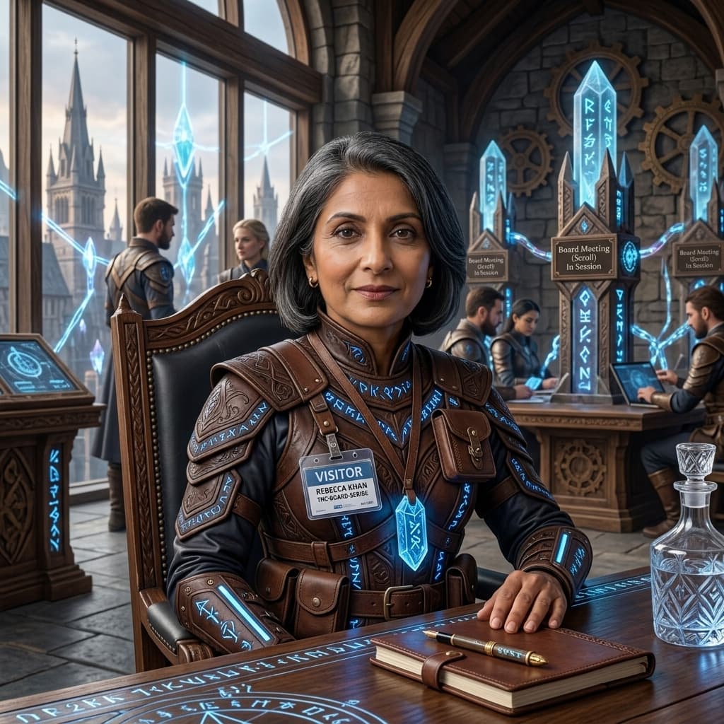 The Board Sponsor in Middle World Fantasy style.