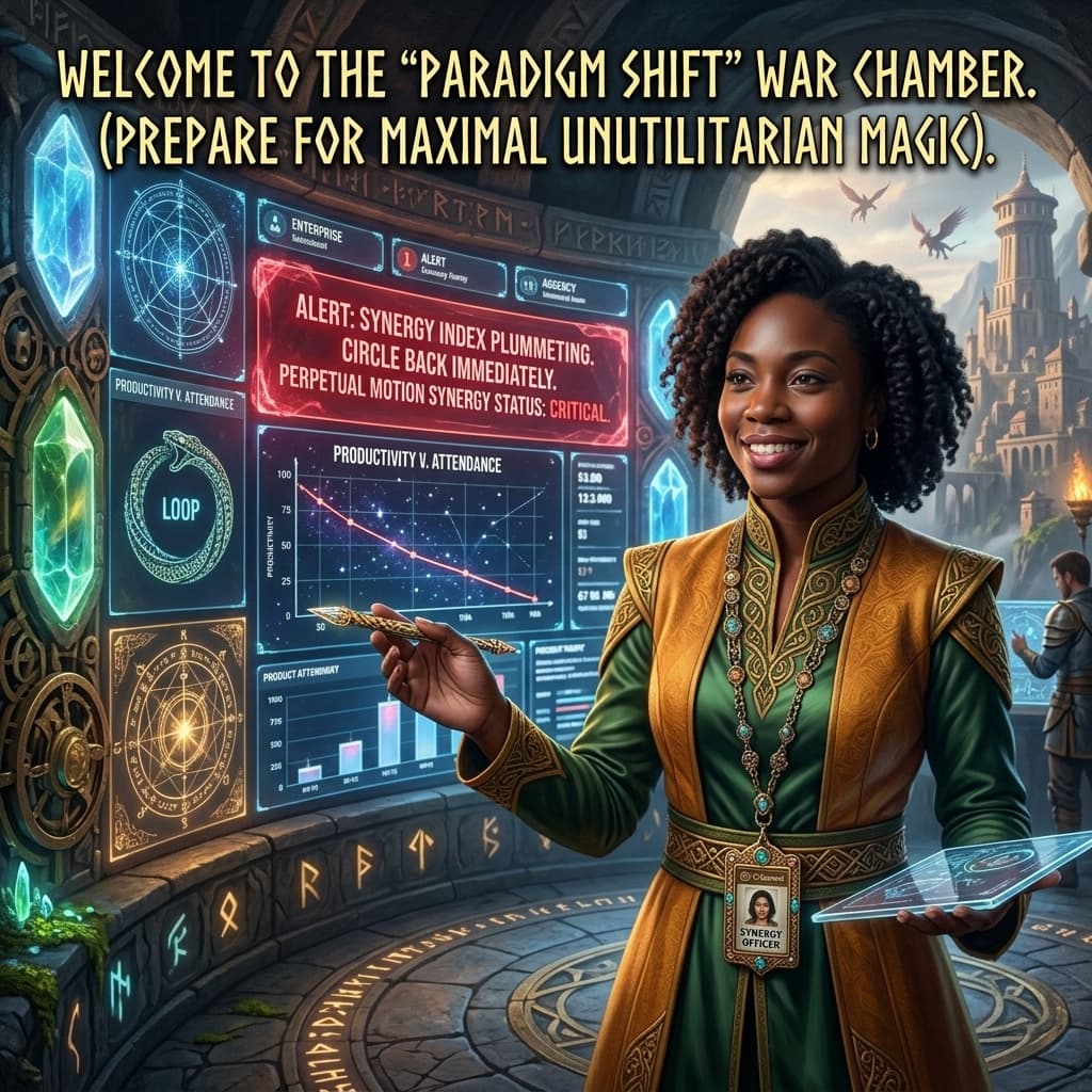 The Customer Success Lead in Middle World Fantasy style.