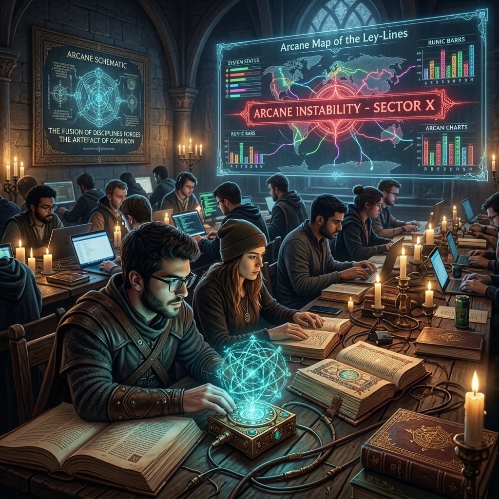 The Developer Community in Middle World Fantasy style.