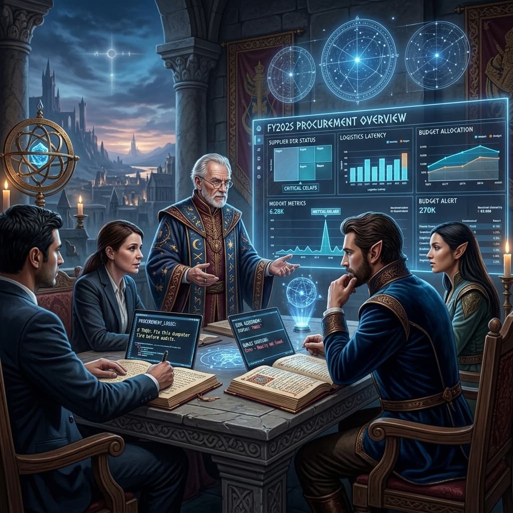 The Enterprise Buyers in Middle World Fantasy style.