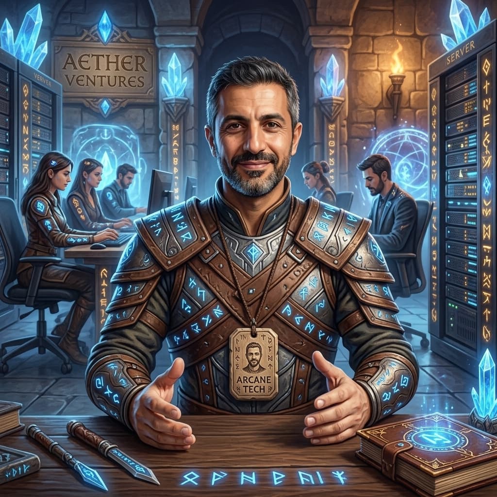 The VC Partner in Middle World Fantasy style.