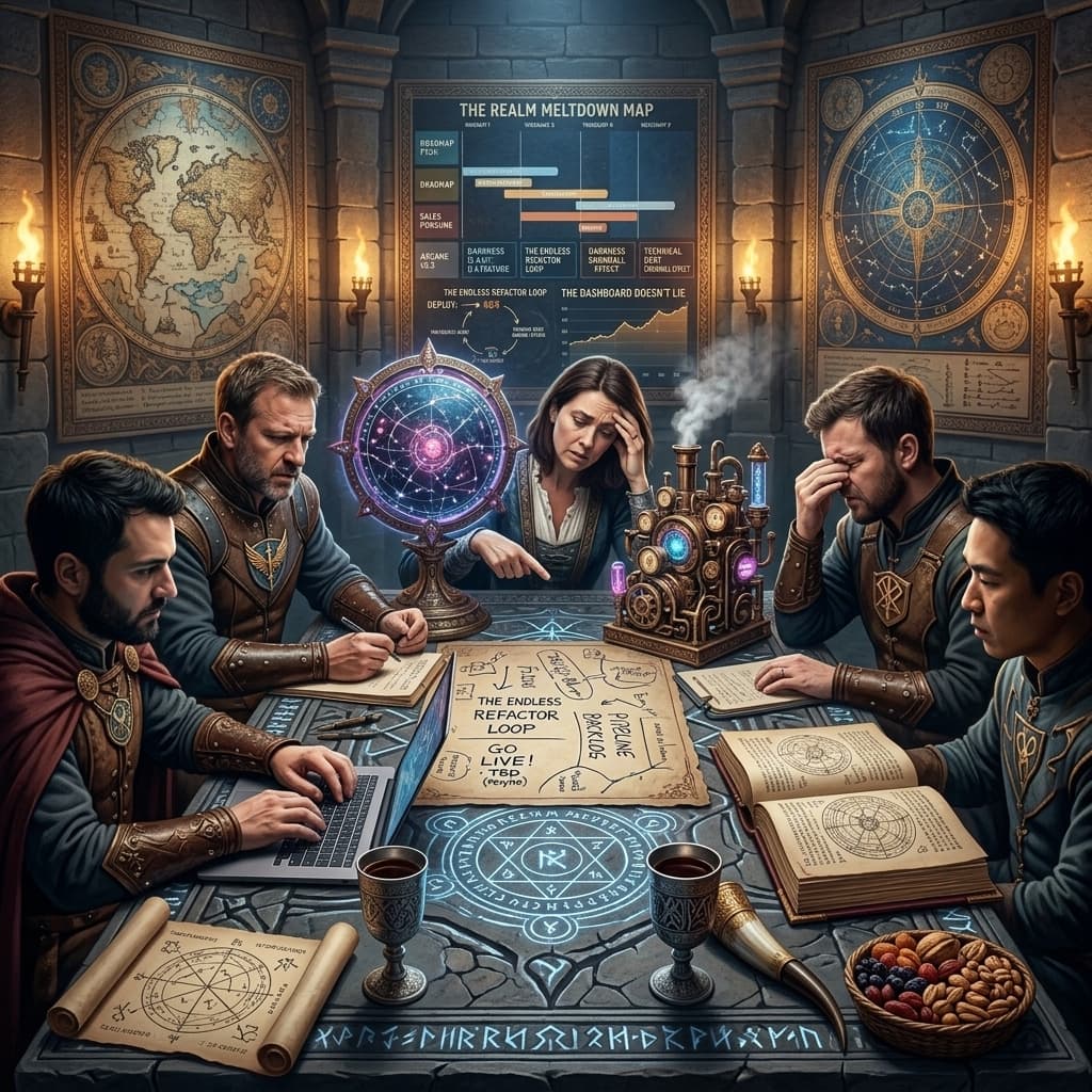 The Vendor Team in Middle World Fantasy style.