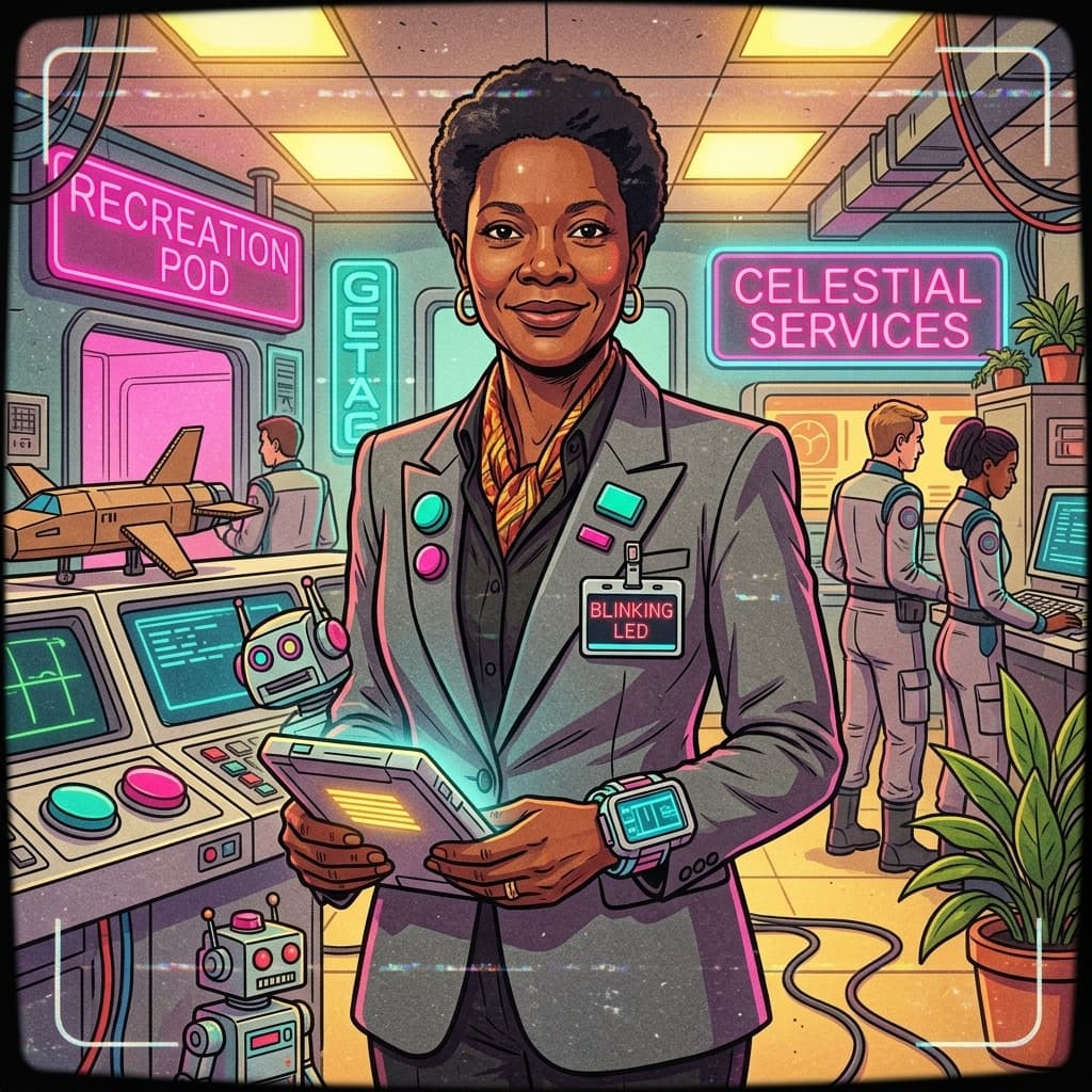 The CEO in Retro Sci-Fi Sitcom style.