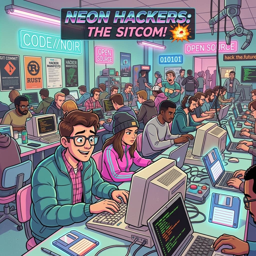 The Developer Community in Retro Sci-Fi Sitcom style.