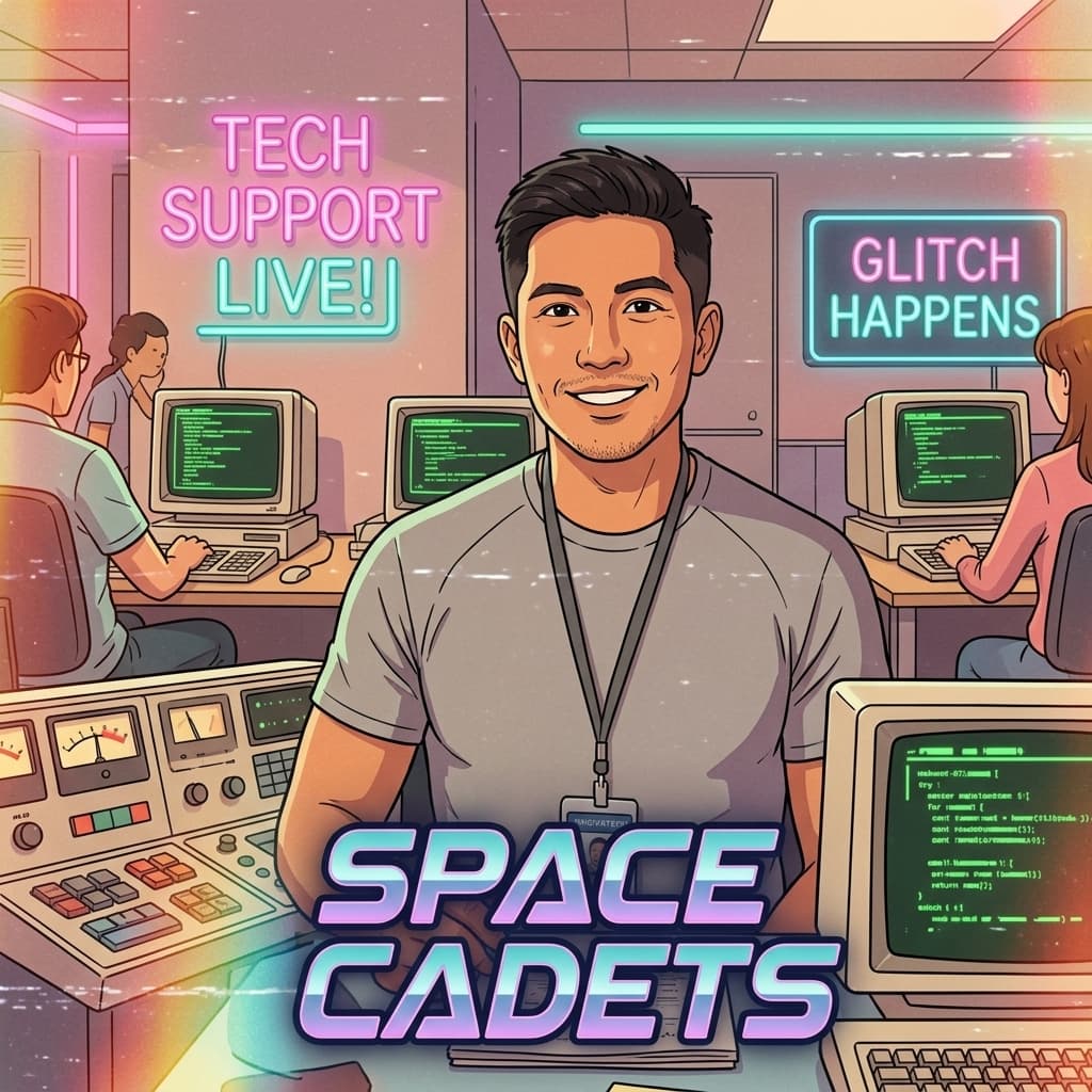 The UX Researcher in Retro Sci-Fi Sitcom style.