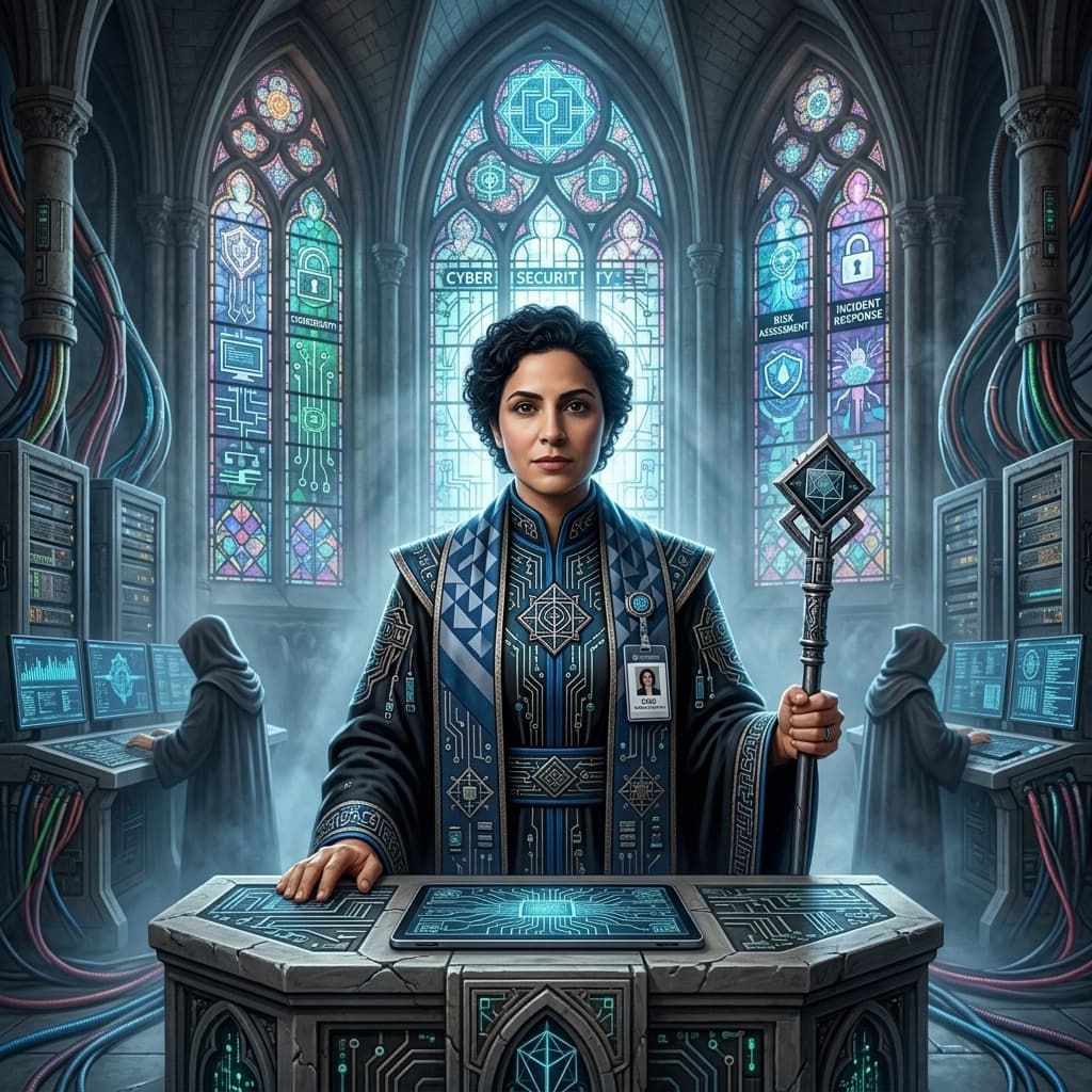 The CISO in Sacred Systems Sanctuary style.