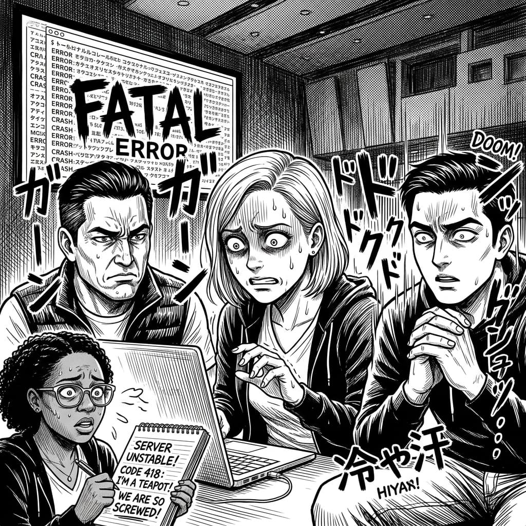 The Audience in Seinen Manga Tech Satire style.