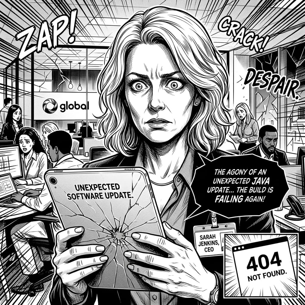The CIO in Seinen Manga Tech Satire style.