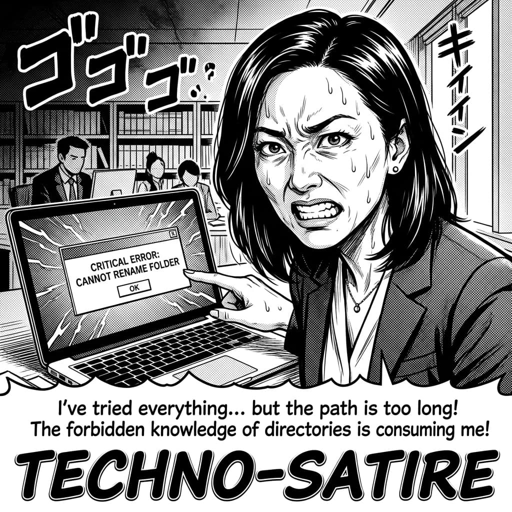 The General Counsel in Seinen Manga Tech Satire style.