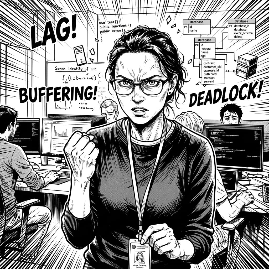 The ML Researcher in Seinen Manga Tech Satire style.