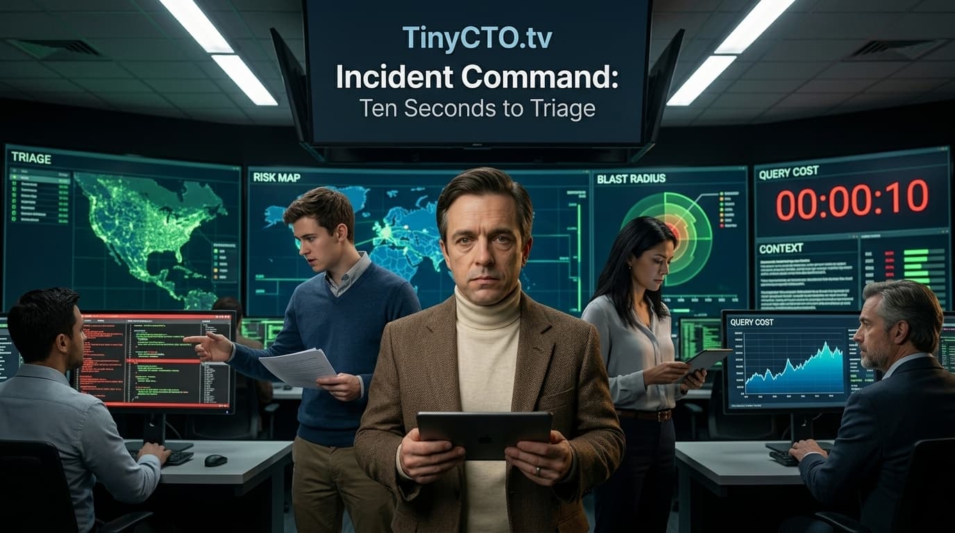 Incident Command: Ten Seconds to Triage — Interactive Technical Parables from TinyCTO.tv The Chaos Stack.