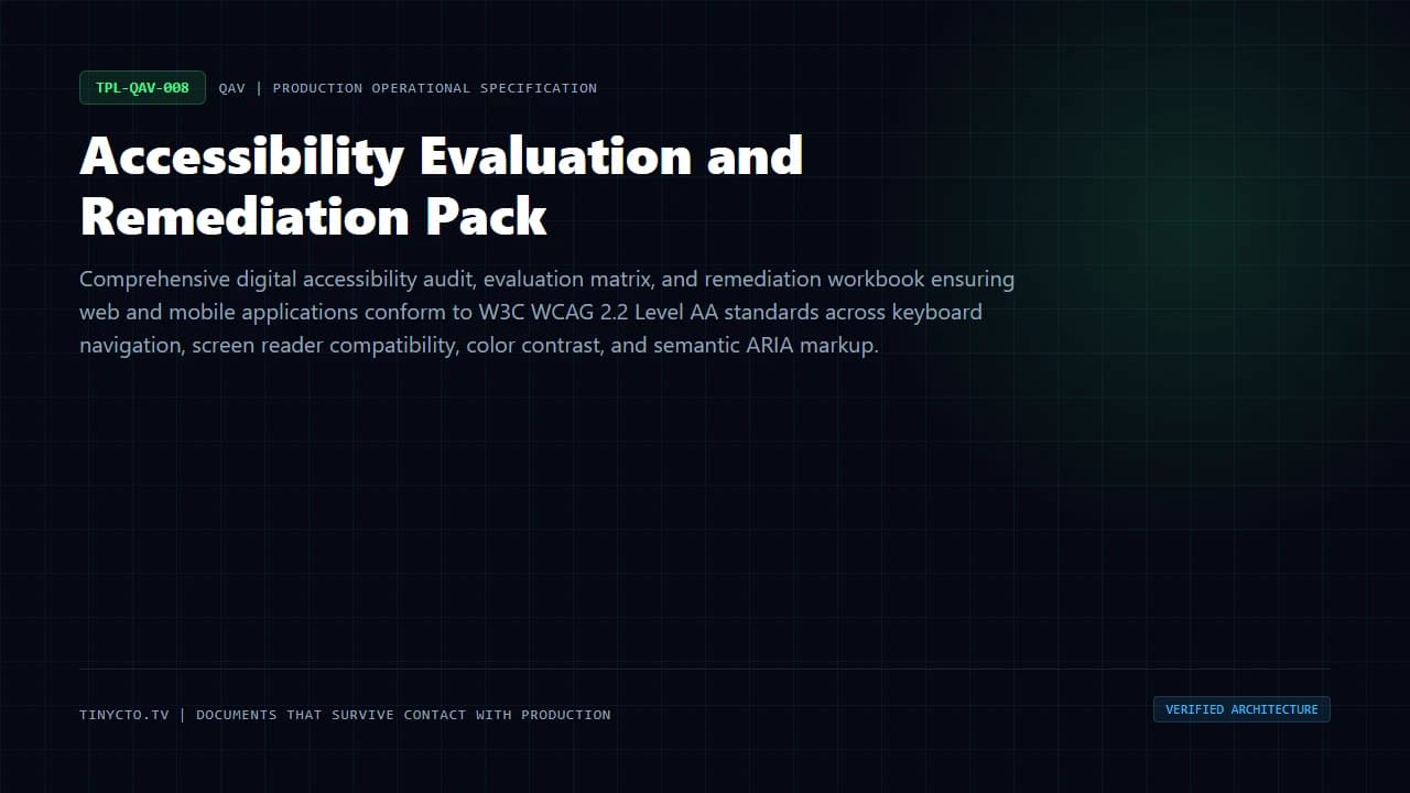 Accessibility Evaluation and Remediation Pack blueprint visual card