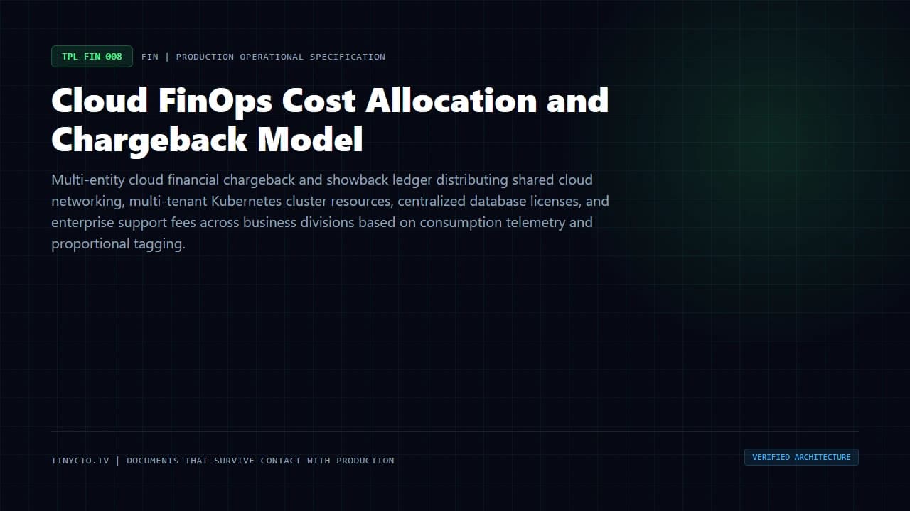 Cloud FinOps Cost Allocation and Chargeback Model blueprint visual card