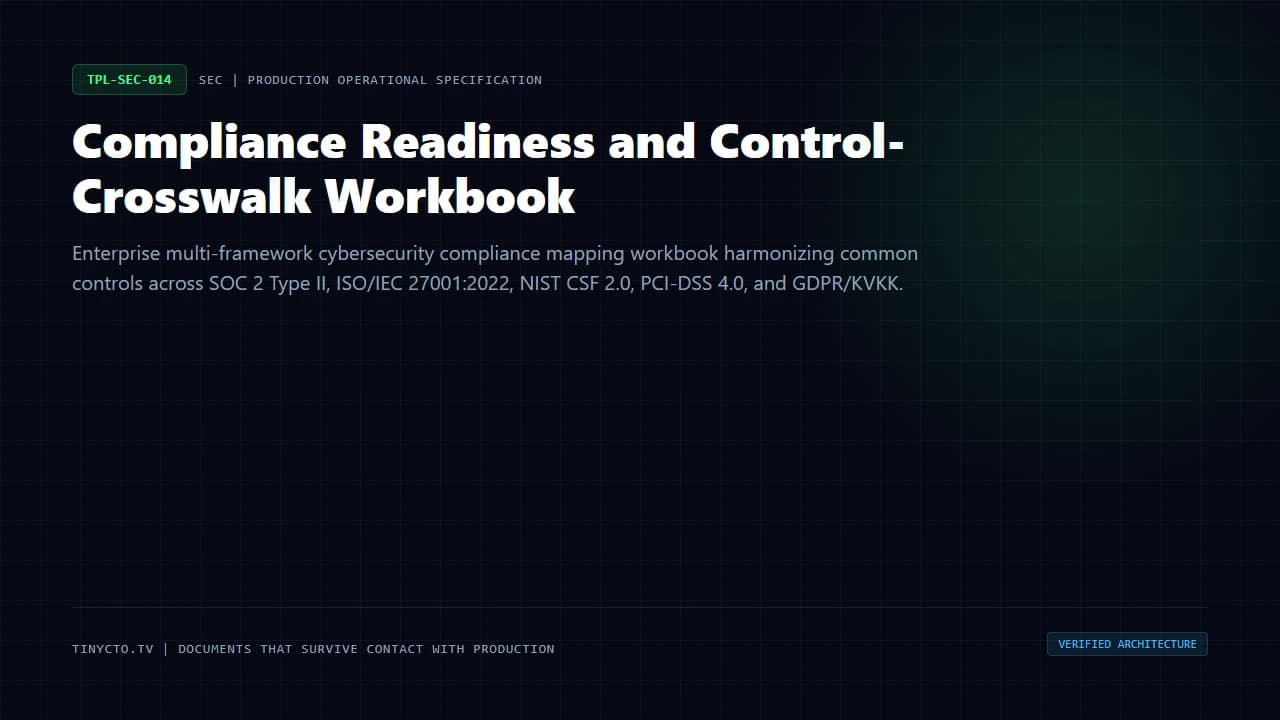 Compliance Readiness and Control-Crosswalk Workbook blueprint visual card