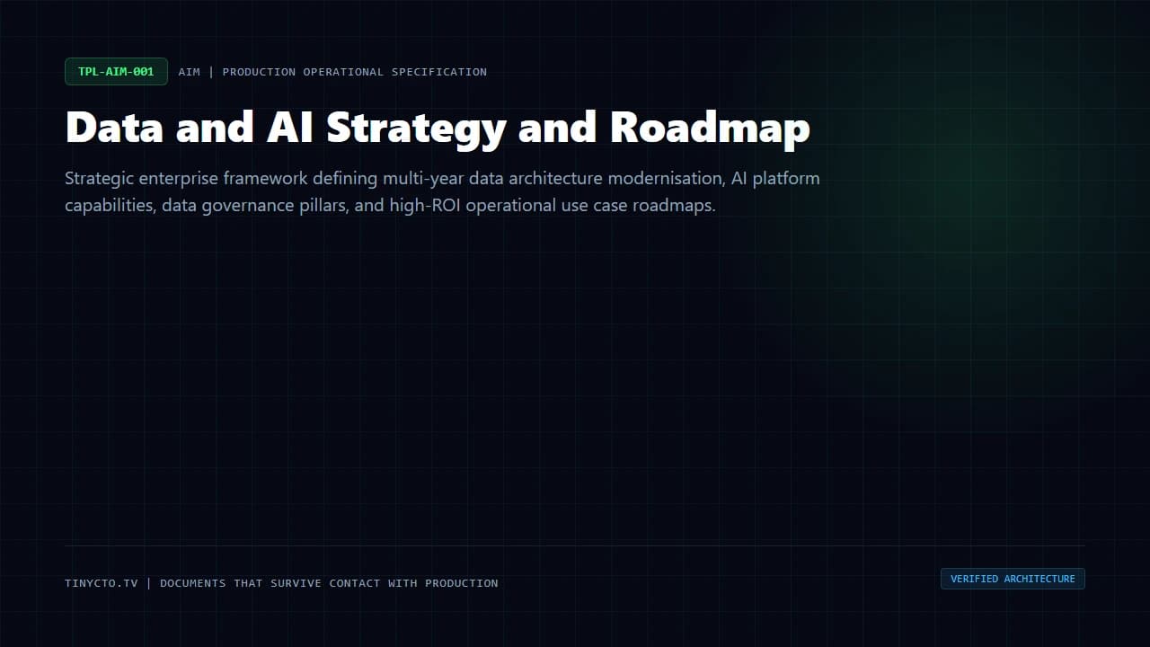 Data and AI Strategy and Roadmap blueprint visual card