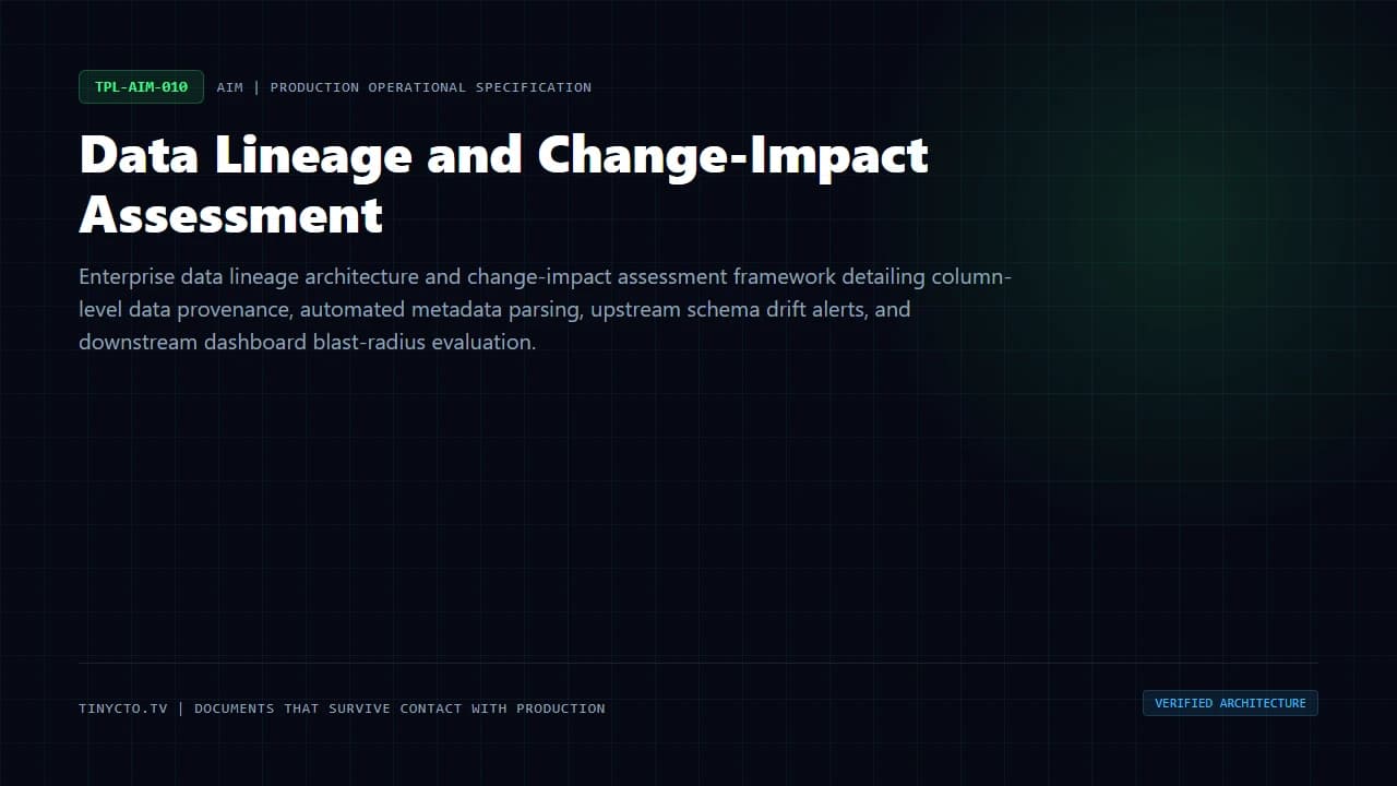 Data Lineage and Change-Impact Assessment blueprint visual card