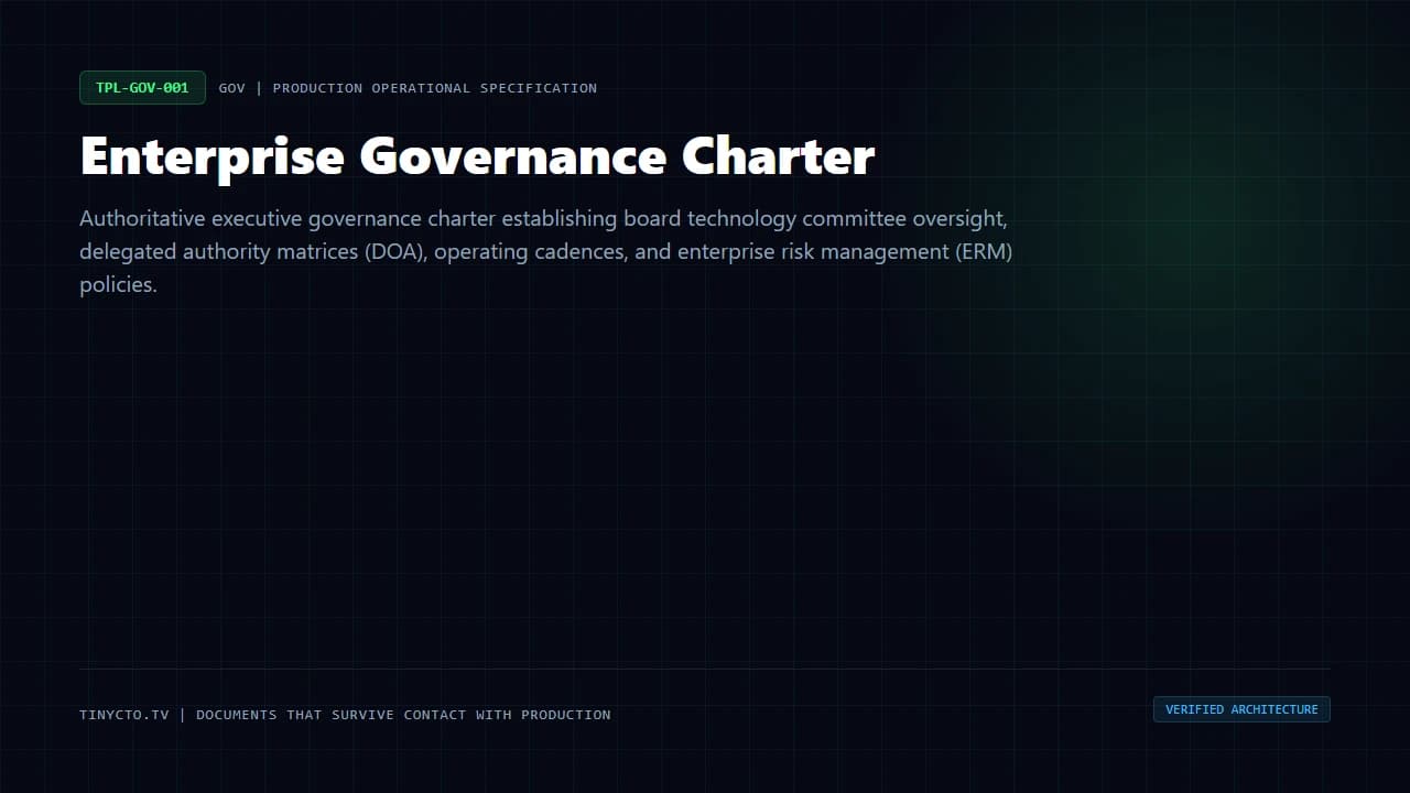 Enterprise Governance Charter blueprint visual card