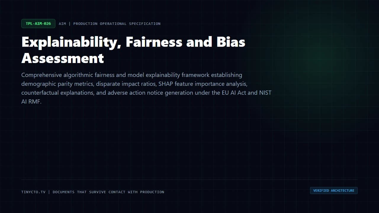 Explainability, Fairness and Bias Assessment blueprint visual card