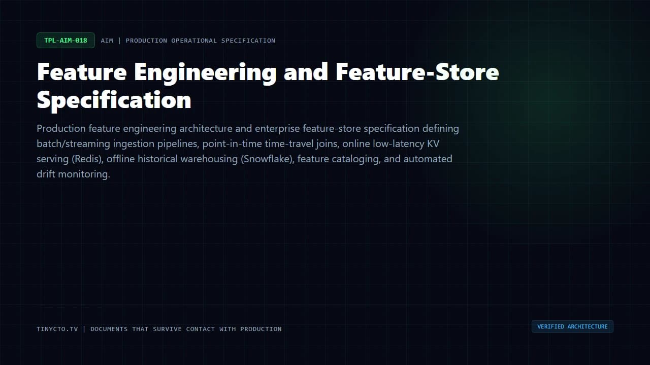Feature Engineering and Feature-Store Specification blueprint visual card