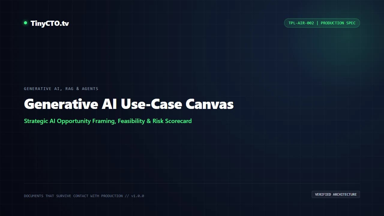 Generative AI Use-Case Canvas blueprint visual card