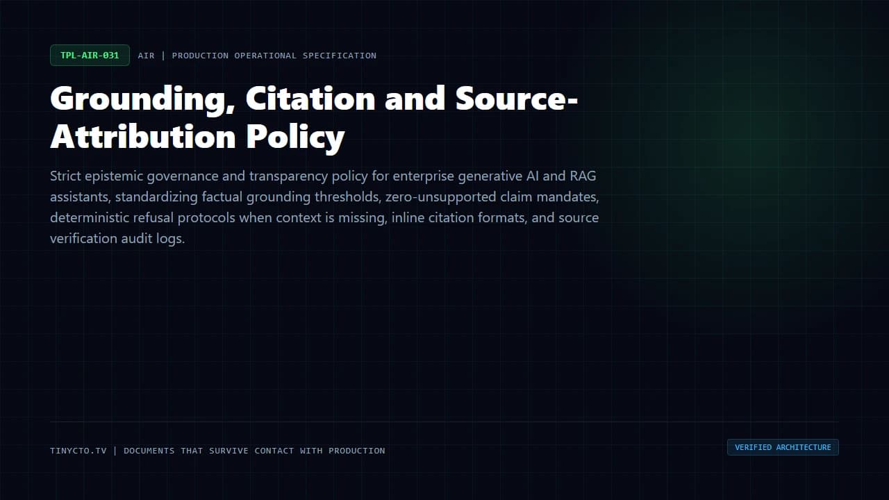 Grounding, Citation and Source-Attribution Policy blueprint visual card
