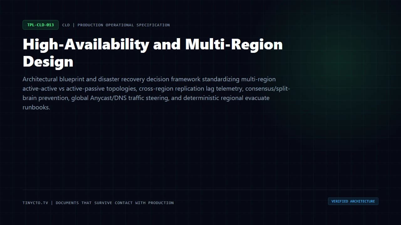 High-Availability and Multi-Region Design blueprint visual card