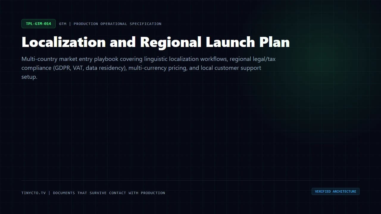 Localization and Regional Launch Plan blueprint visual card