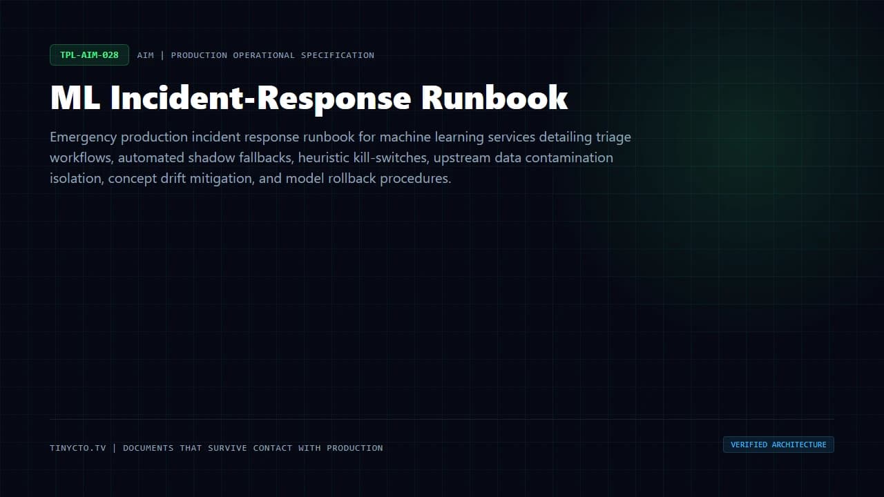 ML Incident-Response Runbook blueprint visual card