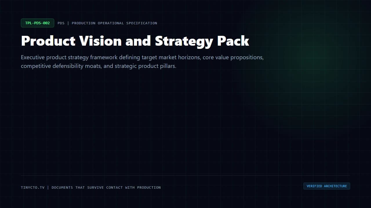 Product Vision and Strategy Pack blueprint visual card