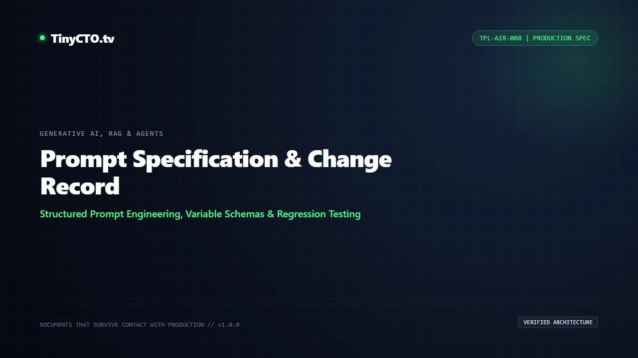 Prompt Specification & Change Record blueprint visual card