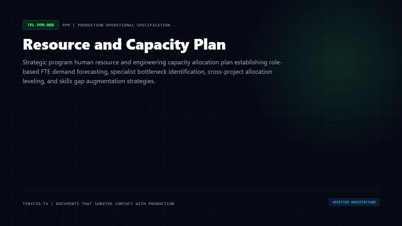 Resource and Capacity Plan blueprint visual card