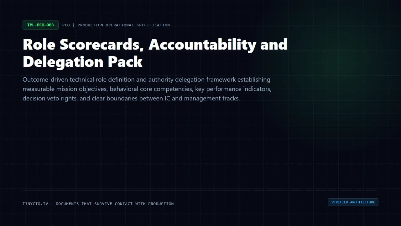 Role Scorecards, Accountability and Delegation Pack blueprint visual card