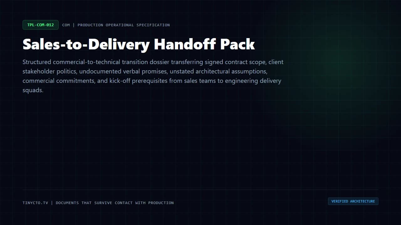 Sales-to-Delivery Handoff Pack blueprint visual card