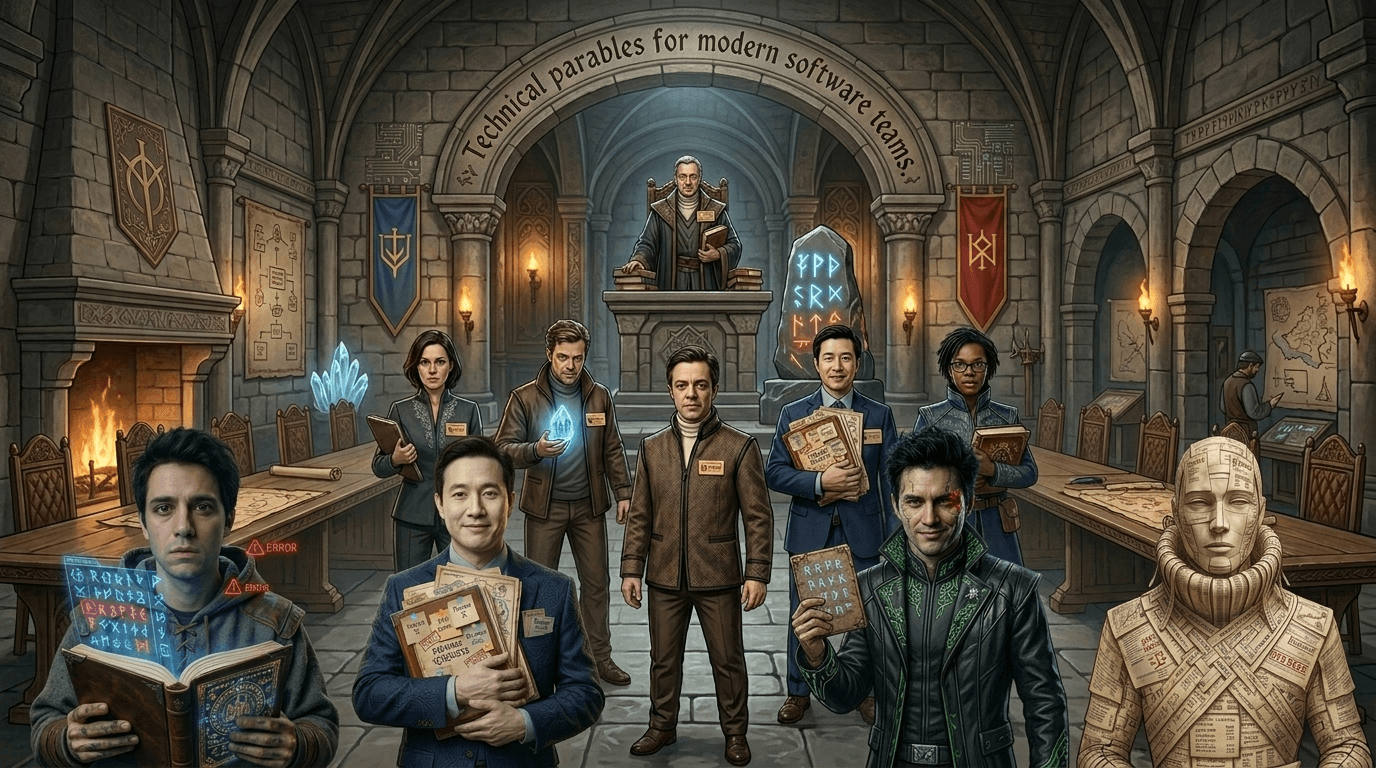 Middle World Fantasy visual style — Tiny CTO: The Chaos Stack.